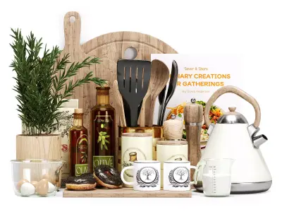 Kitchen Decorative Set 073 3D model