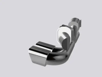 RC Drift Car Twin Exhaust System 1 10 Square Muffler 3D print model