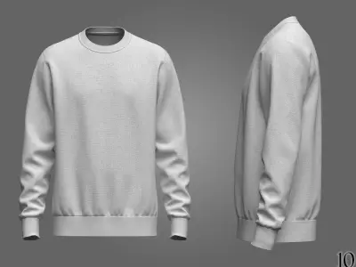 Mens Sweatshirt 3D Model 3D model