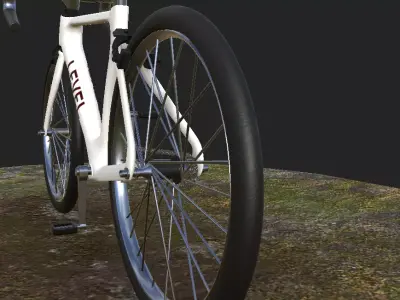 Futuristic Racing Bicycle  LEVEL Series High-Poly 3D Model Low-poly 3D model