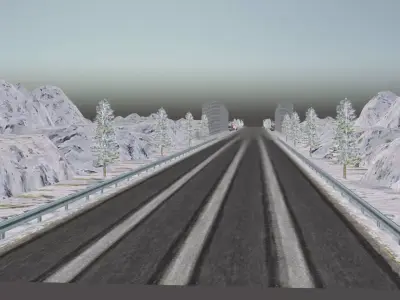 Snow Hill Bridge Racing Challenge 3D Model Kit 2025 Low-poly 3D model