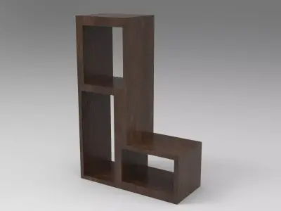 Grav Shelving Unit Low-poly 3D model