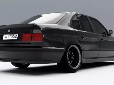 BMW E34 Low-poly 3D model