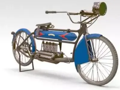 old motorcycle 3D model
