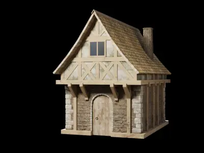 Medieval House By Nikdox Low-poly 3D model