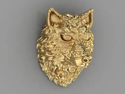  WOLF HEAD reliefs 3D print model