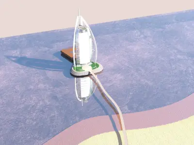 Burj Al Arab Tower 3D model