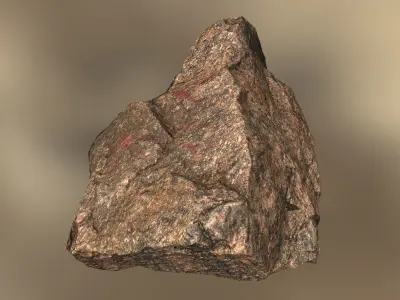 Granite stone 02 Free low-poly 3D model