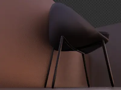 Modern Luxury Dining Chair High-Quality 3D Model Low-poly 3D model