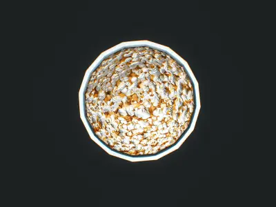 Popcorn Bucket 3D Model Low-poly 3D model