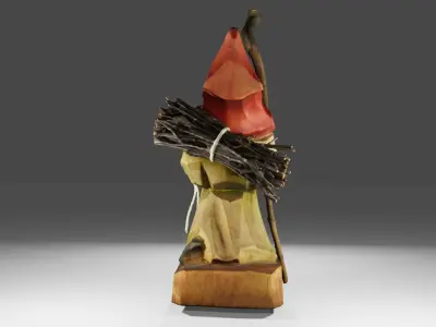 Wooden Wizard 3D model