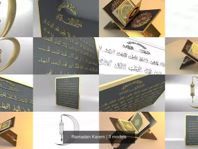 Ramadan Karem Decoration 3D Model Collection