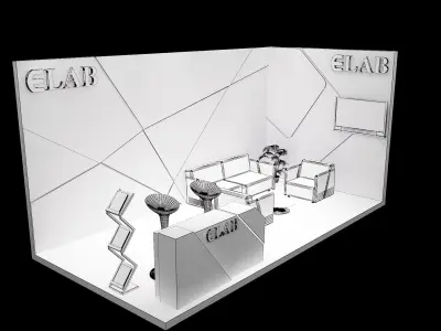 Booth Exhibition Stand a251c 3D model