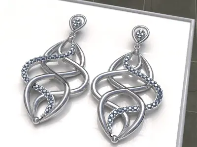 INFINITE EARRING 3D print model