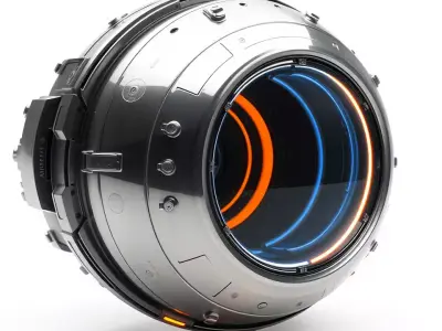 Futuristic Energy Core Model Pack Low-poly 3D model