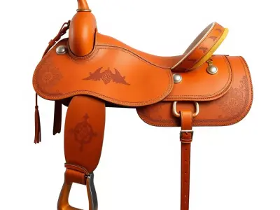 Classic Western Saddle model pack Low-poly 3D model