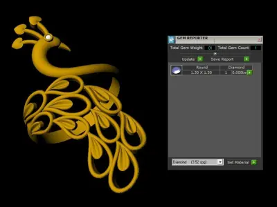 Peacock RING 3D print model