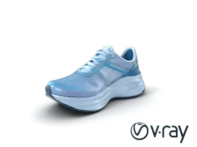 Smart Running Shoe High-Tech Design model pack Low-poly 3D model