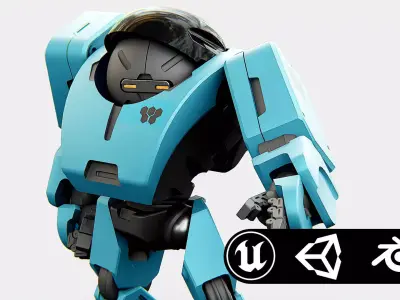 ANDROID M-3000 Rigged for Unreal Engine - Unity - MIXAMO 3D model