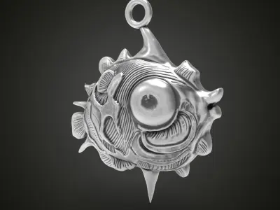 Decorative fish pendant 3D print model
