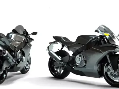 Sport Bike 3D Model High Detail 3D model