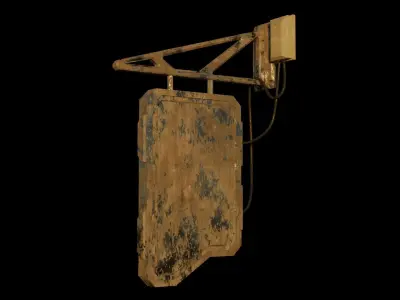 SciFi Cyberpunk Sign001 Low-poly 3D model