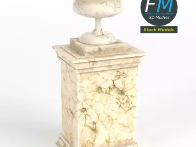 Vase on a pedestal 3D model