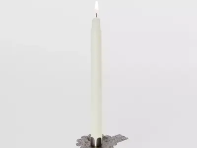 Burning Christmas Tree Candle 3D model