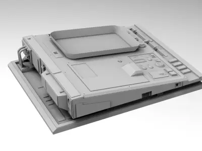 Sci-Fi Computer Decor Element Engineering Science Lab  3D model