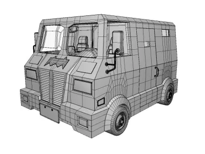 Black Car Low-poly 3D model