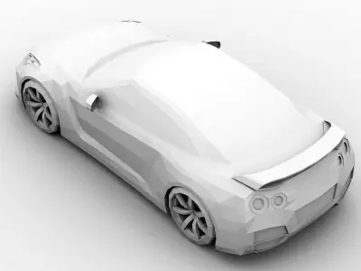 Low Poly Nissan Skyline GTR  Low-poly 3D model