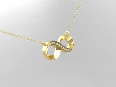 Pendant P9 The luxury female pendant with gem 3D print model