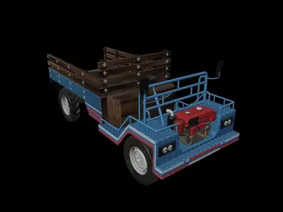 E-Tan car Low-poly 3D model