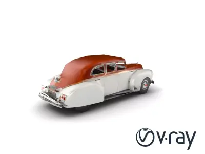 Elegant Vintage Sedan Luxury 1940s Design model pack Low-poly 3D model