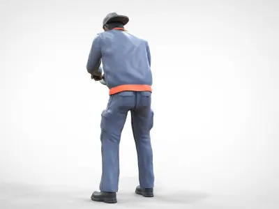 N10 Polisherman or car polisher Mechanic 3D print model