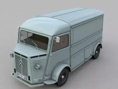CITROEN H TYPE FOURGON 1964 3D model
