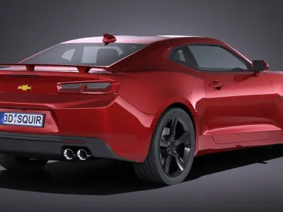 HQ LowPoly Chevrolet Camaro SS 2017 3D model