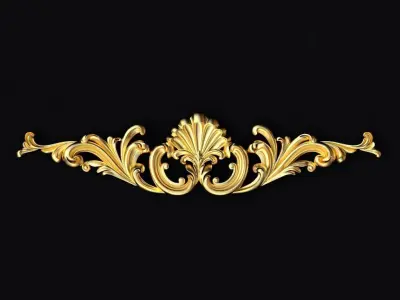 Central decor ornament for furniture 3D model 907