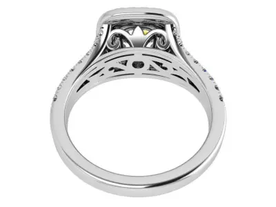 Square Halo Ring 3719 3D print model