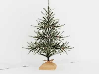 Christmas tree 9 with snow 3D model