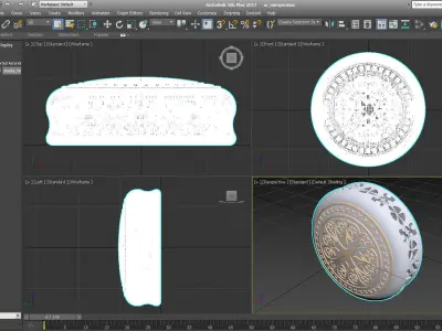 Chips Backgammon Checkers Europe pattern medieval style  3D print model