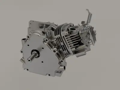 Four-stroke engine 3D model