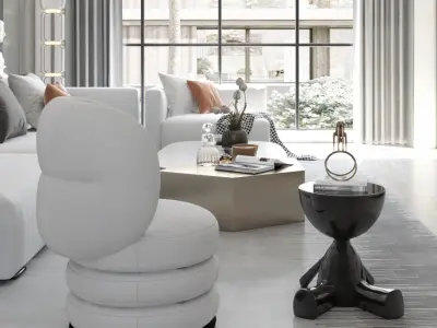 Modern room living 3D model purchase