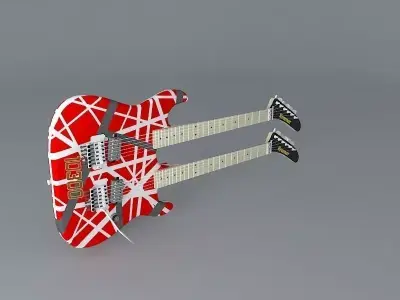 Kramer Eddie Van Halen Double neck guitar Free 3D model