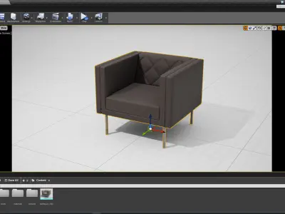 PlusHalle Harlequin Chair UE4 Low-poly 3D model