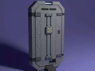 Sci -fi door v2 Free 3D model