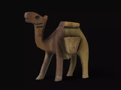Wooden camel 3D model
