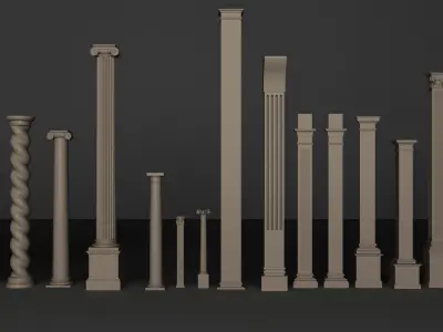 Architectural columns pack 3D model