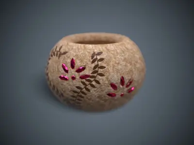 Ceramic Vase Low-poly 3D model