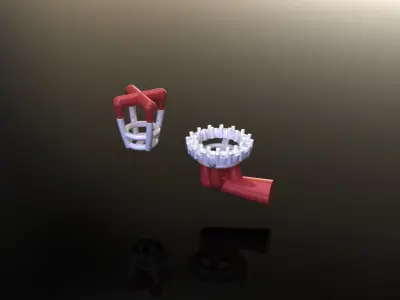 Solitaire Diamond Earring Jacket 4mm50 3D print model